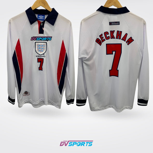 Inglaterra Retro 1998 Casa - Beckham #7